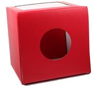 FUOYLOO Boîte de Tombola Cubique Rouge en Papier, Robuste et Résistante, Conteneur Multifonction pour Billets et Boules de Loterie Lors de Célébrations et Événements
