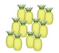 FUOYLOO Boîtes à Bonbons Transparentes en Plastique d'Ananas, Lot de 12, Petites Boîtes Réutilisables pour Fête Hawaïenne et Mariage, Contenants Décoratifs pour Dragées