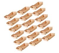 FUOYLOO Boîtes à Goûter Design Pliable Facile à Utiliser en Papier Kraft Marron Lot de 100 Boîte de Nourriture à Emporter Capacité 520 Ml pour Fêtes et Célébrations