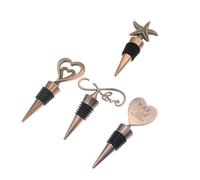 FUOYLOO Bouchon de Bouteille de Vin Forme en Alliage Réutilisable Lot de 2pcs Élégant Accessoire Vin Créatif et Scellant pour Mariage et Bar