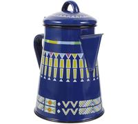 FUOYLOO Bouilloire Émail Rustique 1,2l Portable Bleu pour Chauffage Thé et Vin Chaud, pour Café du Matin et Desserts