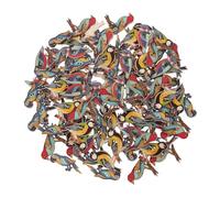 FUOYLOO Boutons en Bois 100 Pièces Style Rétro Motifs Oiseaux pour Accessoires de Couture et Bricolage Décoration Artisanale 35-40 MM Style Aléatoire