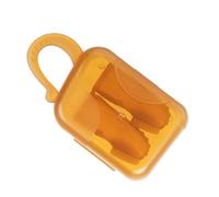 FUOYLOO Brosse à Dents pour Bébé en Silicone Orange, Double Face Poils et Picots de Massage pour Gencives et Langue, pour Garçon et Filles et Tout-petits