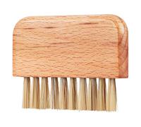 FUOYLOO Brosse à Ongles en Bois Poils de Sanglier Jaune Brosse Exfoliante Dense pour Nettoyage Profond des Ongles Orteils Manche Poli Ergonomique Manucure et Pédicure Usage