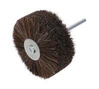 FUOYLOO Brosse à Polir en Crin de Cheval Marron pour Sculpture sur Bois et Bijouterie, Accessoire Métallique pour Ponçage et Cirage Touret de Polissage