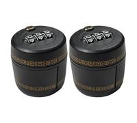 FUOYLOO Cadenas à Mécanisme à Code pour Bouteille de Vin et Whisky 2pcs en PC Noir Protège Fuites, Cuisine