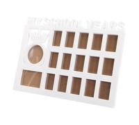 FUOYLOO Cadre Photo Scolaire 3 Sections Blanc Présentoir de Table pour Photos d'Identité Garçon et Filles Suivi de Croissance et Souvenirs de L'École à Suspendre ou Poser