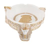 FUOYLOO Cendrier Décoratif de Bureau Porte-cendrier Fiable et Élégant en Résine Style Égyptien Créatif Décoration Originale et Fonctionnelle pour Bureau ou Bar