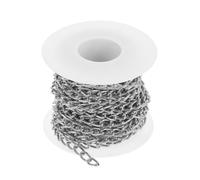 FUOYLOO Chaîne O en Aluminium Argenté pour Bracelets et Colliers DIY
