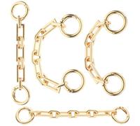 FUOYLOO Chaînette D'extension de Paquet à Main en Alliage Doré 4 Pièces, Pratique et Décorative, Sangle D'épaule pour Portefeuille et Paquet à Bandoulière