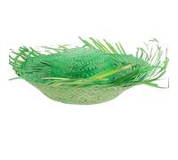 FUOYLOO Chapeau de Soleil Tissé en Paille Style Hawaïen Vert Léger et Respirant pour Fête Plage et Activités en Plein Air Adulte