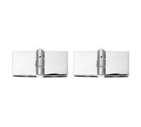 FUOYLOO Charnière et Installation Simple de Vitrine 2pcs en Alliage de Zinc Argenté Haute Dureté pour Porte de Meuble et Armoire à Vin