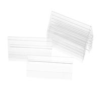 FUOYLOO Chevalets de Table 12X6 CM Porte-Nom Double Face en Pet Transparent pour Réunions d'entreprise et Séminaires Lot de 10 Pièces