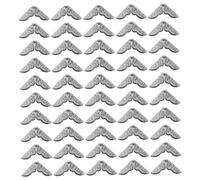 FUOYLOO Coins de Livres en Métal Nickelé 14 Mm, Protections d'angle pour Albums Photo, Cahiers et Boîtes, Lot de 40 Pièces, Accessoires Vintage pour Décoration Intérieure et Scrapbooking