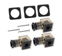 FUOYLOO Connecteur Solénoïde Din 43650a 3 Broches avec Voyant Led, Boîtier en Pp et Caoutchouc, Lot de 3 Pièces, Haute Adaptabilité pour Électrovannes Hydrauliques
