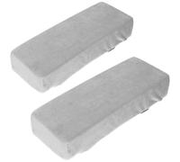 FUOYLOO Coussin D'accoudoirs pour Chaise de Bureau 5 Cm en Mousse Haute Élasticité Noir, Paire de Repose-coude Antidérapant, Accessoires Ergonomiques pour Fauteuil Roulant et Chaise