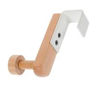 FUOYLOO Crochet Porte en Fer et Bois Blanc sans Clou, Installation Facile, pour Suspendre Chapeaux et Manteaux la Maison