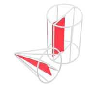 FUOYLOO Démonstrateur de Formes 3d en Fer Disque Rotatif, Modèle Géométrique Cylindre et Cône pour Enseignement des Volumes en Classe Élémentaire