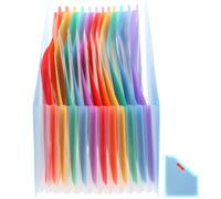 FUOYLOO Dossier de Factures Accordéon Extensible en Plastique pour Classement Documents et Reçus Bureau