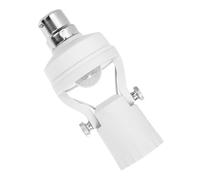 FUOYLOO Douille B27 à Détecteur de Mouvement Réglable Blanc - Support de Lampe à Capteur pour Plafonnier - Adaptateur Compatible Ampoules Capteurs, Usage Intérieur et Extérieur