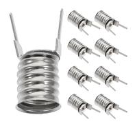 FUOYLOO Douilles E10 en Cuivre Lot de 10 pour Support de Lampe et Éclairage Indicateur, Petit Culot Adapté à L'Installation et Remplacement Domestique