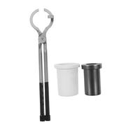 FUOYLOO Ensemble 1 Set Creuset en Graphite 2kg Haute Pureté avec Pinces pour Fusion Or et Argenté Résistance Haute Température pour Fabrication de Bijoux et Four de Fusion