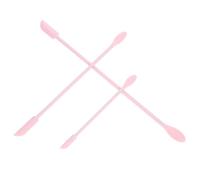 FUOYLOO Ensemble de 3 Spatules en Silicone pour Maquillage, Grattoirs à Lotion Faciles à Nettoyer, Compatibles Vernis à Ongles et Shampooing, Couleur Rose