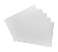 FUOYLOO Feuilles de Plastique Thermorétractables Blanches Imprimables, Lot de 5 Pièces, Matériau Plastique Transparent, Effet Phosphorescent pour Décoration Extérieure et Signalisation