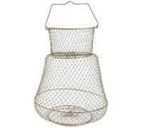 FUOYLOO Filet de Protection pour Poissons en Métal Pliable Fond Plat, Panier de Pêche Léger et Résistant, Adapté Pisciculture Pêche en Bassin