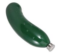 FUOYLOO Flasque à Whisky Finition Lisse et Design Élégant en Acier Inoxydable Forme Concombre pour Hommes et Femmes, pour Voyage et Pique- en Plein Air