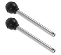 FUOYLOO Goupille de Chargement de Poids 2 Pièces en Fer Noir pour Machine de Musculation Tête Sphérique 10X95 Adaptée à L'Entraînement Musculaire