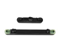 FUOYLOO Jeu de 2 Boutons Latéraux de Remplacement en Acier Inoxydable Noir, Boutons de Commutation Volume et Alimentation, Compatibles Smartphone, Accessoires de Réparation