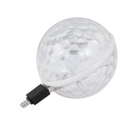 FUOYLOO Lampe de Fête Mini LED USB Boule Disco à Facettes Tournante, Lumière D’Ambiance Multicolore pour Bar et Soirée, 1 Pièce Rechargeable