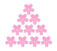 FUOYLOO Lot de 10 Breloques Pendentifs Fleur en Acrylique Transparent Rose pour Bijoux DIY Léger et Décor Charmant, pour Souvenirs et Créations Artisanales