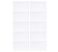FUOYLOO Lot de 10 Pochettes Adhésives Porte-étiquettes en PVC 10x6 Cm Transparentes, Protègent Documents et Permis de Stationnement, Adaptées pour Entrepôts, Boîtes et Pare-Brise