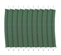 FUOYLOO Lot de 10 Sangles de Rechange pour Fauteuil inclinable, Sangles de Soutien Anti-affaissement, Accessoires de Maintien pour chaises Longues d'extérieur, 43 cm x 5 cm, Vert