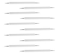 FUOYLOO Lot de 10 Stylets à Gaufrer à Double Extrémité pour Poterie et Mandala, en Fer et Plastique, Prise Confortable pour Embossage et Sculpture Précise
