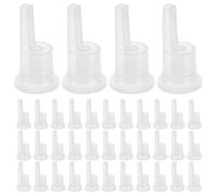 FUOYLOO Lot de 100 Bouchons Compte-gouttes en Plastique Pp pour Flacon Huile Essentielle 5-100ml, Contrôle Précis du Dosage, Anti-fuite, pour Fabrication DIY et Usage Personnel
