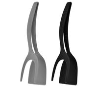 FUOYLOO Lot de 2 Spatules et Pinces en Nylon Résistantes la Chaleur, Multi-usages Cuisine, Barbecue, Poissons et Œufs, Ustensiles Pratiques et Solide