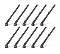 FUOYLOO Lot de 20 Clips de Fixation pour Gouttière en Plastique Abs Noir Crochets Droits, Support Solide pour Fixations de Protège-gouttières, pour Entretien et Installation