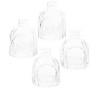 FUOYLOO Lot de 4 Bouteilles Diffuseur en Verre Transparent 100ml pour Stockage D'huiles et Affichage de Fleurs, pour Décoration de Chambre et Mariage