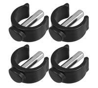 FUOYLOO Lot de 4 Clips de Verrouillage Noir pour Béquilles et Déambulateurs 22 Mm, Goupilles de 25 Mm, Compatible Supports pour Fauteuil Roulant et Poignées de Canne, Accessoire Réglable