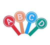 FUOYLOO Lot de 4 Pagaies de Réponse Effaçables en Mousse Visibilité Claire, Tableau D'affichage Portable pour Enchères et Expositions Facile à Entretenir