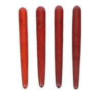 FUOYLOO Lot de 4 Stylos D'acupression en Bois Naturel de Rosewood, Bâtons de Massage Portables et Ergonomiques pour Soulager Tensions Musculaires Dos, Cou, Jambes et Mains - Outil