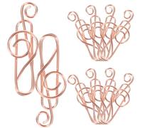 FUOYLOO Lot de 50 Trombones Métalliques de Notes de Musique, Clips de Marquage Rose Doré pour Bureau et Fournitures Scolaires, Pinces à Papier Décoratives et Fonctionnelles