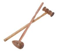 FUOYLOO Marteau de Massage Corporel 2 Pièces en Bois Outils de Massage Shiatsu Dos, les Pieds Épaules, Masseur de Fitness