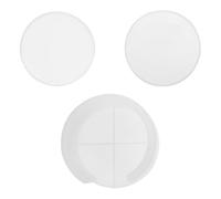 FUOYLOO Moule en Silicone Blanc pour Coussinets de Tasse 3D Rond, Pratique et Facile à Démouler, pour DIY et Créations Artisanales