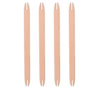 FUOYLOO Navette de Tissage Artisanale en Bois, Grand Modèle, Lot de 4 Pièces, Aiguille de Navette à Tisser pour Loisirs Créatifs, Outil de Projet Tricoté, Accessoire pour Métier à