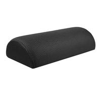 FUOYLOO Oreiller Semi-cylindrique pour Jambe Tapis de Massage des Pieds à Clipser, Confort Luxueux en Tissu Noir, pour Bureau et Voyages Longs Plusieurs Styles