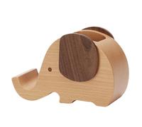 FUOYLOO Organisateur de Bureau en Bois Forme Éléphant Créatif Porte-stylo et Support Téléphone, pour Décoration de Bureau et Rangement Stylos Lors D'anniversaires Style Plusieurs styles